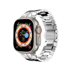 티엑스엘엑스 애플워치 라인 메탈 스트랩, 실버, 1개