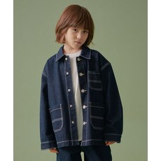 무신사 스탠다드 MUSINSA STANDARD KIDS 오버사이즈 데님 워크 재킷 자켓 [딥 인디고] MKBNJZX24-DI 379790