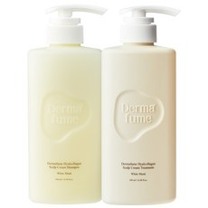 더마퓸 히알콜라겐 두피 샴푸 500ml 1개 + 트리트먼트 500ml 1개 화이트 머스크향, 1세트