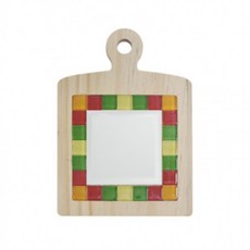 [1+1] 실속 고급 손잡이 원목 무지 타일 컵받침 만들기 꾸미기 어린이집 복지관 행사