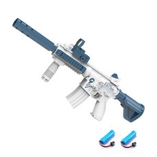 UB 오토 워터건 전동 물총 물놀이 워터밤 배터리2개, M416, 블루, 1개