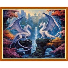 Dooxvey 성인 초보자를 위한 십자수 키트 - 모든 종류의 십자수 및 자수 키트 - 11CT 패턴 - Lovers Walk, Artpattern18, 1개, Artpattern18