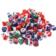 폴리머 클레이 비즈 헤이시 스페이서 비즈 용품 100개 할로윈-3, 국기