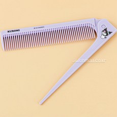 여학생 긴머리 쿠로미 접이식 꼬리빗 손잡이있는 생일선물 선물, 1개