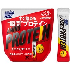 30 BCAA EAA 아지노모토 아미노 바이탈 아미노 단백질 레몬 맛 개 입 파우치, 1개, 4.5g