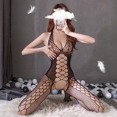 MissAvid 여성 전신스타킹 란제리 섹시 밑트임 속옷