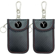 WESTCREEKS 초기 파라데이 백 2개 세트 차량 RFID 신호 차단 키 포브 보호 가방 커버 파우치 K, Y