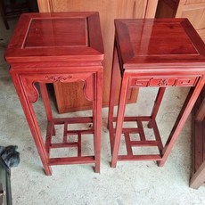 實木花架客廳落地式仿古花架盆景架新中式裝飾民宿辦公室地麵簡易盆栽架子 花盆架 植物架 盆栽架 擺件置物架, 巴西花梨木83厘米高花梨色