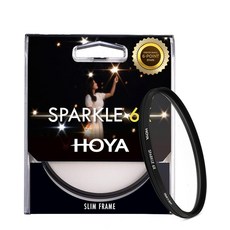 Hoya Sparkle 4X 62mm 필터 - 동화 속 4포인트 별 효과 만들기 야간 사진을 위한 글로우 및 반짝임 - 회전 가능한 프레임 눈부신 카메라 렌즈 필터 - 멀티, 스파클 X6, 62 mm