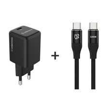 언박싱 PPS PD 45W 초고속충전기 + 브랙스 패브릭 C to C 100W 케이블, 1개, 블랙, 2m