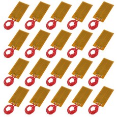 20개 10mmx93mm 필름 히터 플레이트 접착 패드 PI 발열체 필름 12V 12W 스트립 히터 접착 폴리이미드 히터 플레이트10mmx93mm, 25mmx50mm