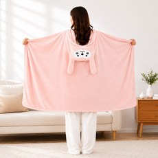 KCJ 캐릭터 후드 담요 똑딱이 망토