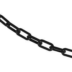 미스터 체인 플라스틱 배리어 체인 흰색 1.5인치 링크 직경 길이 50피트(30001-50피트), 1.5 IN, BLACK