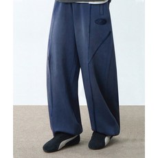 DIMITRI BLACK VLAD 컷오프 아플리케 스웻 팬츠_피그먼트 네이비 192321