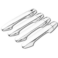 亮面銀色外拉手保護蓋 黏貼式塑膠材質 防刮痕 適用於11-22年Grand Cherokee