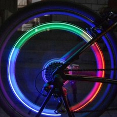 야간 방수 라이트 자전거 안전 라이딩 휠램프 경관 튜닝, 1개, DSAM 휠램프블루BL05056