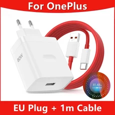 OnePlus 10 11 12 13 13T Nord CE 2 3 Lite N300 Ace 3 5 OPPO Realme용 80W EU 초고속 충전기 C타입 USB, 02 EU Plug - 1m Cable