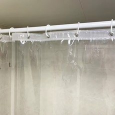 透明透光浴簾/廚房空調隔斷簾/門簾/洗車防水掛簾 (免打孔), 1個, 透明隔斷簾,寬180cm*220cm高