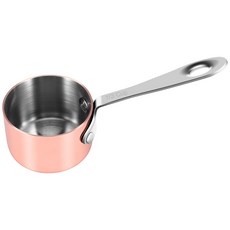 그레이비 보트 구리 도금 소스 컵 우유 컵 프렌치 튀김 소스 컵 서부 레스토랑 특별 구리 냄비 3.8cm, 13.6x3.8cm, 로즈 골드