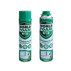 월드폼 750ml 폴리우레탄폼 스프레이 일회용 건용 단열재 크랙충진, 월드폼A(아답터용), 1개