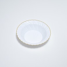 생활의차이 웨이브 골드림 플라스틱 보울 접시 14cm 6oz, 4세트, 6개