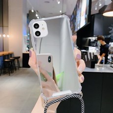 適用於iPhone17PROMAX手機殼四角防摔鏡面IP16掛繩11手機套
