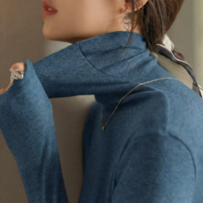 패피샵 여성 캐시미어 터틀넥 긴목 폴라 니트