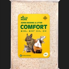 Otis【新品上市】MILLAMORE美麗多白楊木刨花，天然無粉塵，高吸水性寵物墊材，適用於倉鼠、兔子、天竺鼠, 1個, 白楊木刨花(小)25L