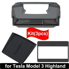 쿠쿠스토어 테슬라 모델 Y 주니퍼 202 액세서리 언더스크린 수납 정리함 센터 콘솔 보호 트림 충전 패드, 03 New M3 3pcs kit