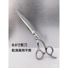 【愛美髮品】贈剪髮圍巾 專業美髮剪刀 亮面 6.5寸剪刀 乾濕兩用平剪 設計師剪刀, 1個