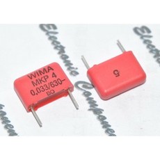 WIMA MKP4 0.033uF 630V 5% 金屬膜電容器 - 腳距10mm立式