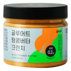 글루어트 무가당 고단백 땅콩버터 100% 크런치, 1개, 280g