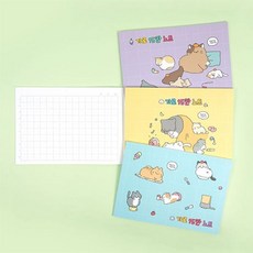 핑크풋 냥냥 가로 15칸 노트 받아쓰기 8권세트 노트 공책 수첩 연습장 미니 과목 신학기 새학기, 단품