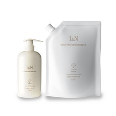 L&N 비아르 주방세제 본품 600ml+리필 1000ml 총 1.6L, 1개