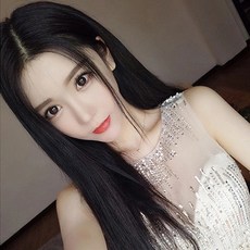 成人娃娃裝扮假髮 ‧ 中分長直假髮/黑色，自然逼真，易於梳理，舒適透氣, 1個