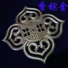 유럽 가구 아플리케 비 나무 조각 장식품 문 라운드 장식 꽃, [02] Champagne Gold