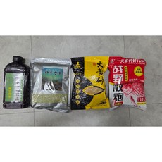 주한피싱 민물 떡밥 민물낚시 미끼 밑밥 첨가제 유타미 해초산포 4종세트, 1세트, 2150ml