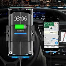 차량 용충전기 핸드폰 듀얼고속 무선충전 거치대 71176EA 1(ea)