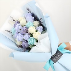 엔젤쿠키 비누꽃 S5 바네사 20송이, 블루, 1개