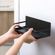 다퍼남 냉장고 자석 선반, 블랙, 1개