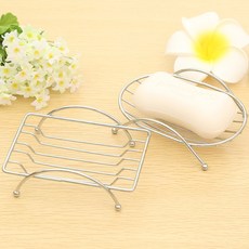 2p/3p구성 스틸 비누받침 스텐 비누 받침대 케이스 욕실 비누걸이 홀더 비누대, 2개, 동그라미