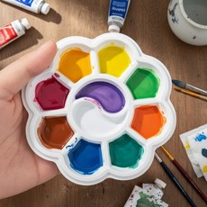 미니 휴대용 미술 물감 팔레트 수채화 파레트, 1개, 상세페이지 참조