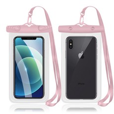 ZONYSUN新品防水手機袋 漂流游泳手機防水袋 戶外運動手機防水袋, 1個, 粉色:7寸