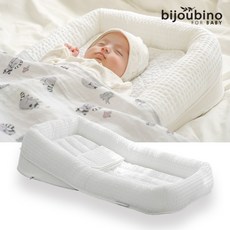 비주비노 힙서포터 높이조절 아기침대 역류방지쿠션, 아기침대:화이트리플