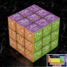 수학큐브 원소주기율표 과학 큐브 학습교구, 1개