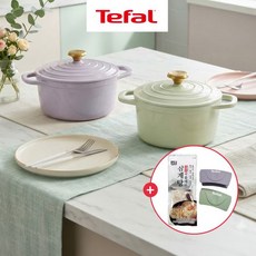 옵션 테팔 인덕션 세라믹 에어 주물 냄비 세트 페어그린 20cm 솥밥냄비 198169, 프렌치 라벤더 20cm