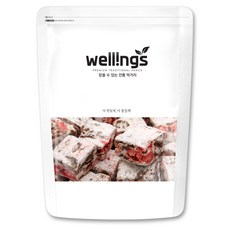 웰링스 대용량 설화 눈꽃 마시멜로우 누가 동결건조 과일 과자 디저트 쫀득 쿠키 초코딸기맛, 1개, 200g