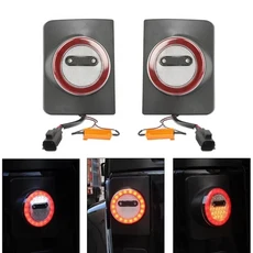 지프 랭글러 JK 2007-2017 브레이크용 LED 미등 어셈블리 후진 방향 지시등 테일 램프 자동 조명 2 개, 01 2PCS Clear