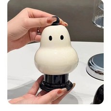 創意個性可愛牙籤筒家用客廳防塵牙籤牙線棉籤收納盒高檔牙籤盒, 1個, 圓珠提手梨子牙籤筒（白色）