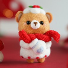 치프몰 양모펠트 DIY 패키지 세트, 317_목도리 곰돌이, 1개